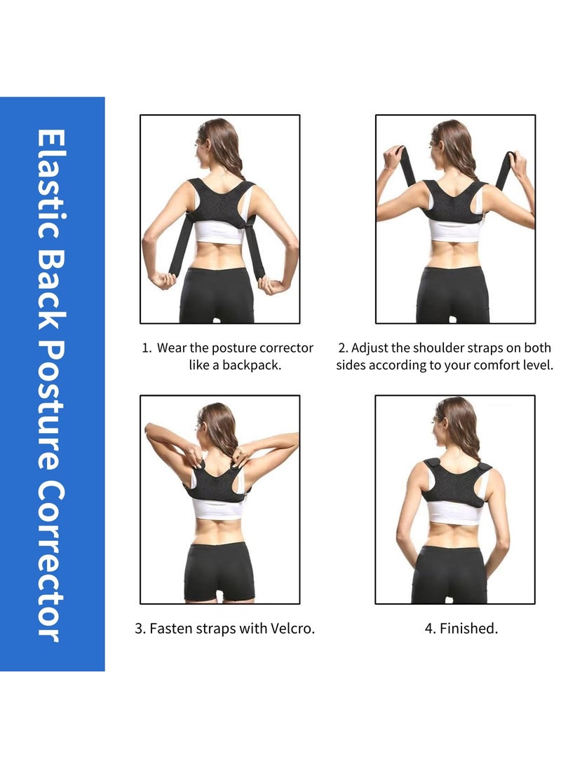 CAMPANAS Posture Corrector for Women and Men, Back Brace, Shoulder Brace, Posture Corrector for Neck and Back Pain Relief, Adjustable Back Support, Back Brace for Posture  - Image 4