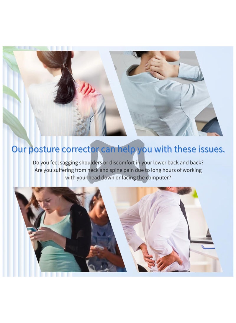 CAMPANAS Posture Corrector for Women and Men, Back Brace, Shoulder Brace, Posture Corrector for Neck and Back Pain Relief, Adjustable Back Support, Back Brace for Posture  - Image 5