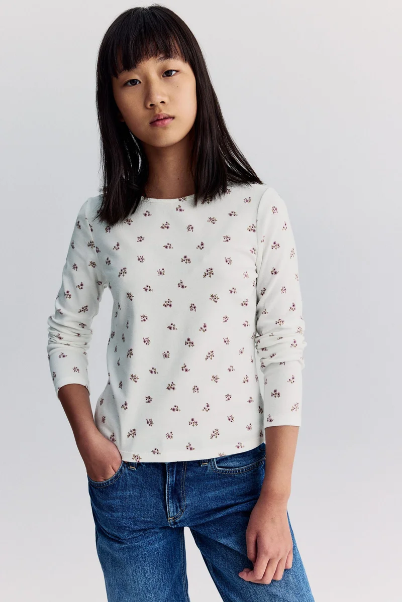 H&M Long-sleeved cotton jersey top