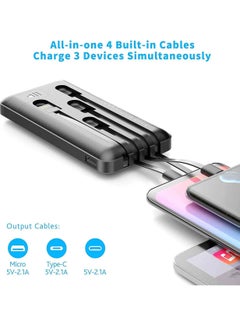 YLinkin Y-Linkin 10000mAh Power Bank PC35 - Fast Charging, Multi-Port (USB/Micro/Type-C/Lightning), LED Display, Portable Charger for All Devices/Black  - Image 4