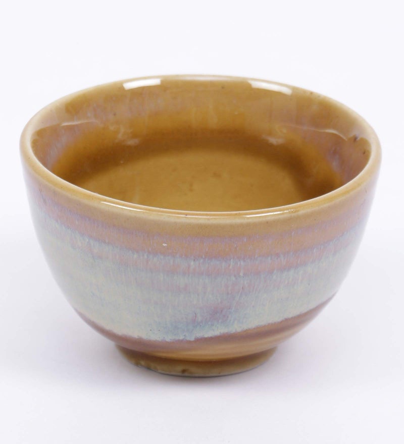 miah decor Studio Pottery Ceramic Handcrafted Chutney/Dip Bowl Set-Pack of 2, Mustard Yellow ; 40 ML, Microwave, Freezer,Dishware Safe; MD-253 - Image 4