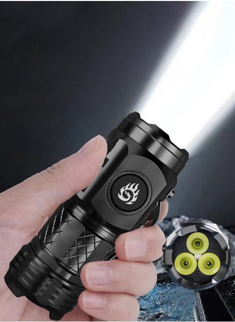 Rechargeable LED Flashlights Alloy with Fast Charge Handheld Flashlight Portable Waterproof Super Bright Flashlights for Emergencies Camping Hiking