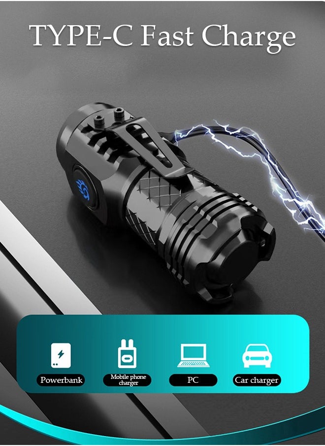 DUNISO - Rechargeable LED Flashlights Alloy with Fast Charge Handheld Flashlight Portable Waterproof Super Bright Flashlights for Emergencies Camping Hiking - Image 1