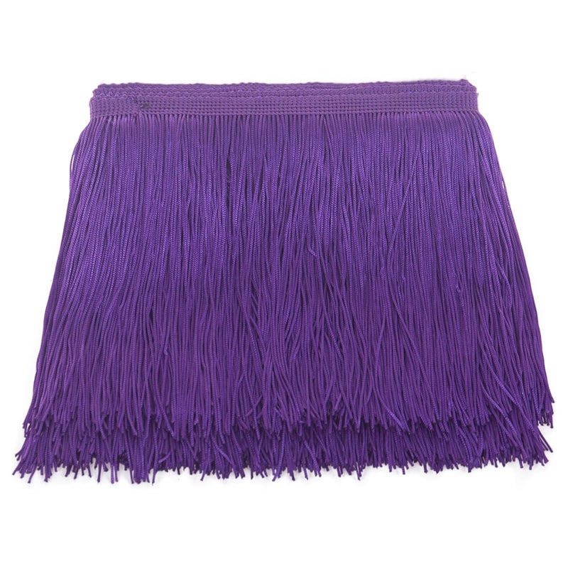 AMZTKDIY Sewing Fringe Trim Fringes 5 Yards for Clothing Accessories DIY Craft Latin Wedding Dress Lamp Shade Decoration 6 Inch Purple