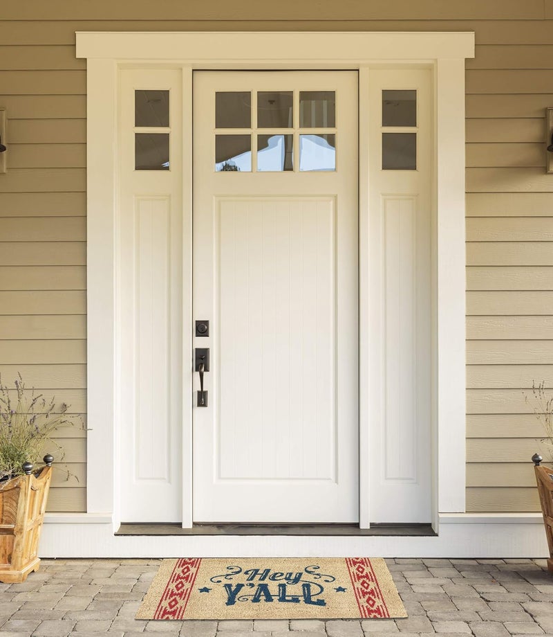 DII Natural Coir Doormat, Decorative Hello Mat, 18x30, Hey Y'all - Image 5
