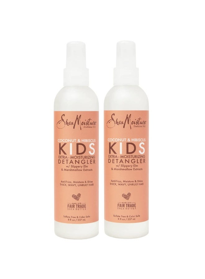 SheaMoisture HAIR DETANGLER SPRAY FOR KIDS: Formulated with certified organic coconut oil and shea butter, this detangling spray is the perfect solution for managing your child’s wild, unruly hair.  - Image 1