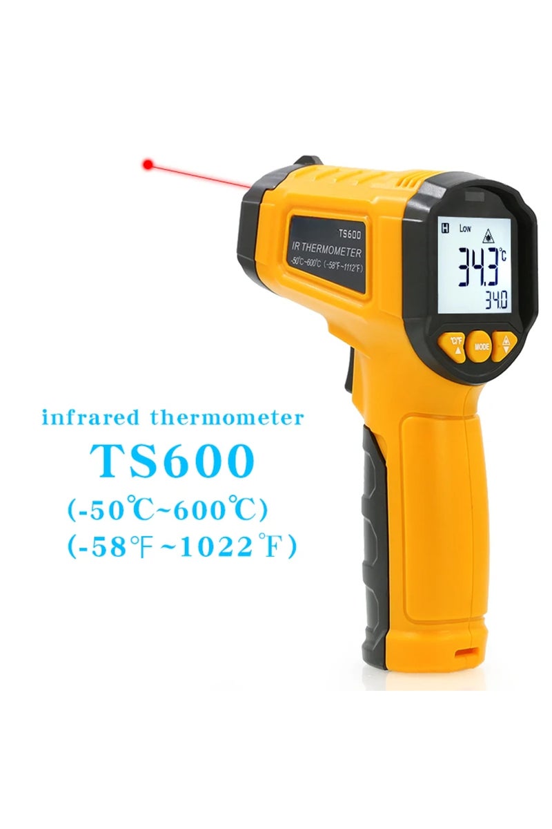 مقياس حرارة بالأشعة تحت الحمراء TS600 TS380 بدون تلامس، محمول باليد، صناعي، إلكتروني عالي الدقة