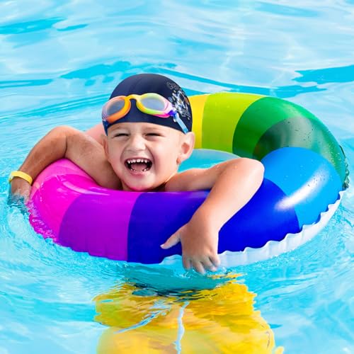 Geyoga 3 Pcs Kids Swim Caps for Boys Girls Age 2-12 Swimming Hat Pool Cap Child Swim Hat for Toddler Youth(Astronaut Style) - Image 4