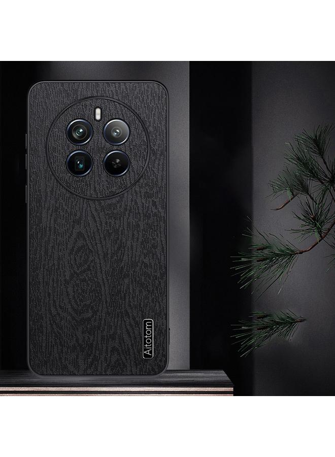 اس-توب جراب هاتف Realme 12 Pro+ مصنوع من جلد لحاء الشجر ومقاوم للصدمات - Image 2