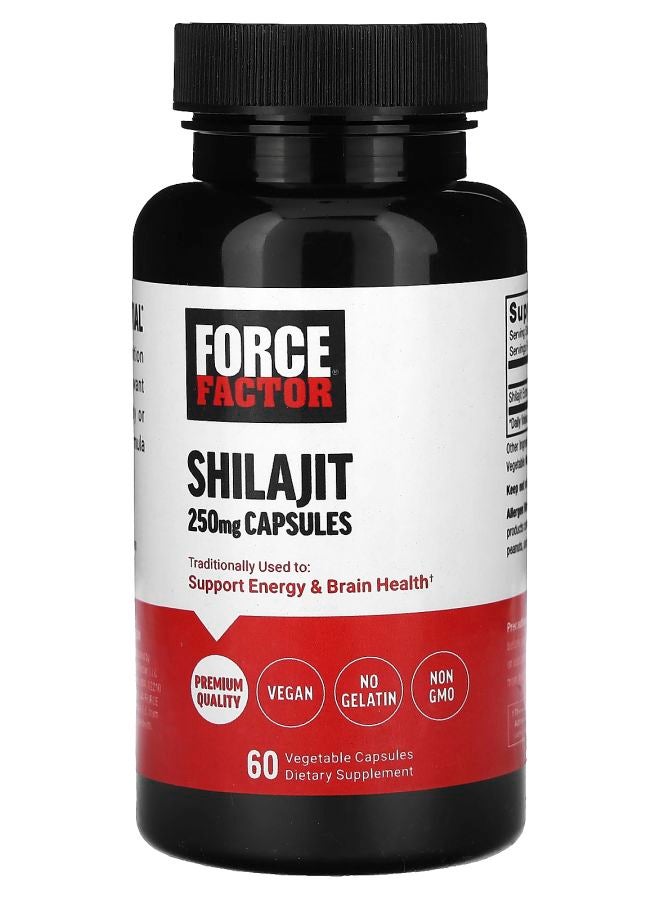 Force Factor Shilajit 250 mg 60 Vegetable Capsules