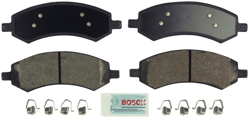BOSCH BE1084H Blue Semi-Metallic Disc Brake Pad Set With Hardware - Compatible With Select Chrysler Aspen; Dodge Dakota, Durango, Ram 1500; Mitsubishi Raider; Ram 1500, Dakota; FRONT - Image 1
