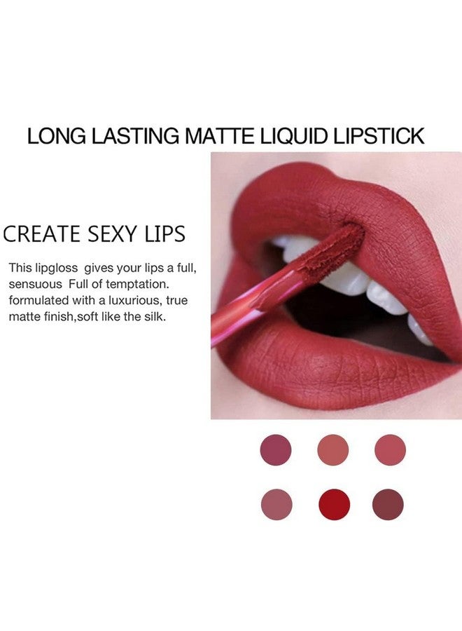 HUDACRUSH Huda Crush Beauty Ultra Smooth Velvet Finish Book Style Liquid Matte Lipstick Gift Set For Girl'S & Women - Waterproof | Long-Lasting | Non - Transfer (Pack Of 6 Pieces, 3Ml Each) - Image 3