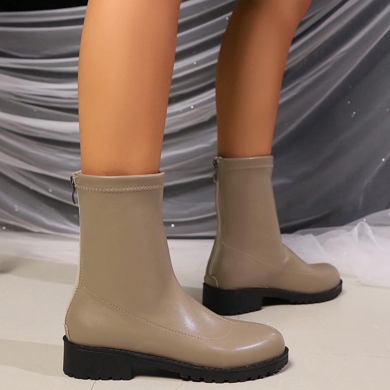Plus Size Fashion Martin Boots Thick With Martin Boots - Image 1