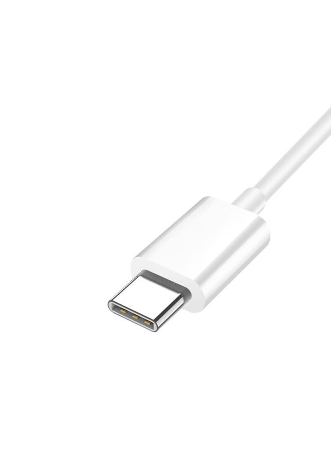 Newmine Nm-lk06 Type-c Headphone Cable With Volume Control, Wired Music Phone Analog Headphones, Type-c Version, Semi-in Ear, Volume Adjustment Enhanced Version, White - Image 5