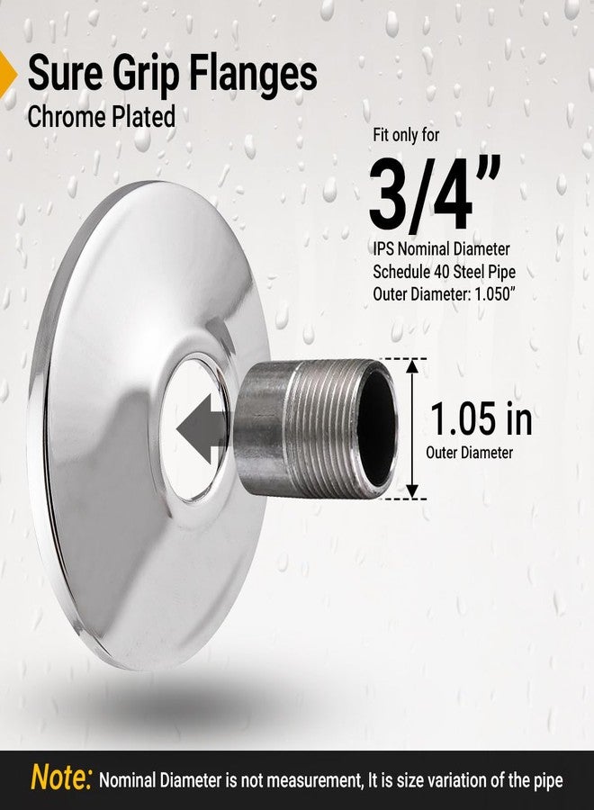 SUPPLYGIANT لوحة حماية حافة IPS Sure Grip مقاس 3/8 بوصة من Supply Giant F-25350-25 لأنابيب الفولاذ، سطحية، كروم (عبوة من 25 قطعة) - Image 4