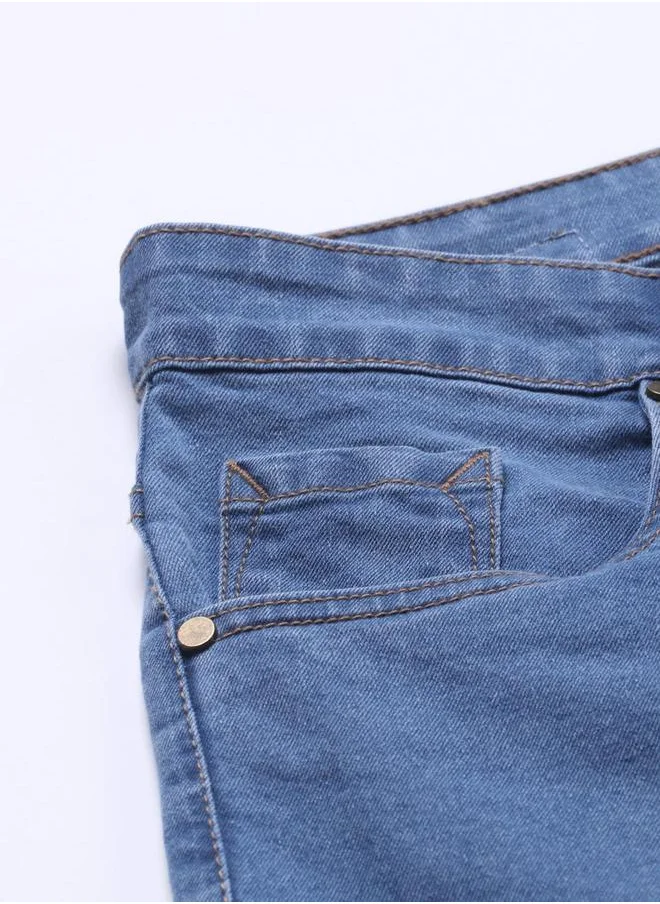 Dennis Lingo Slim Fit Mid-Rise Stretchable Jeans by Styli