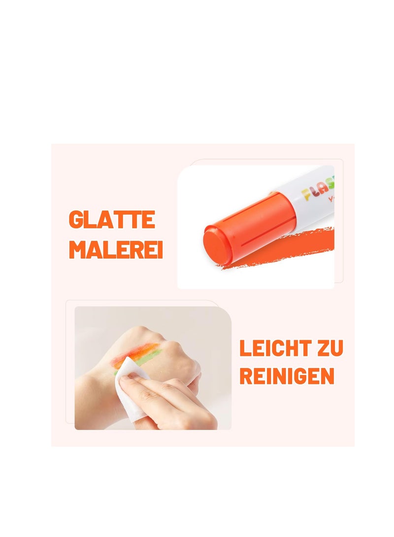 YPLUS Tempera Colouring Pencils - Colour-Intensive Wax Crayons and Colouring Sites in a Set, Perfect Toy for Children - Creative Drawing Made Easy - 6 Colours - Image 3