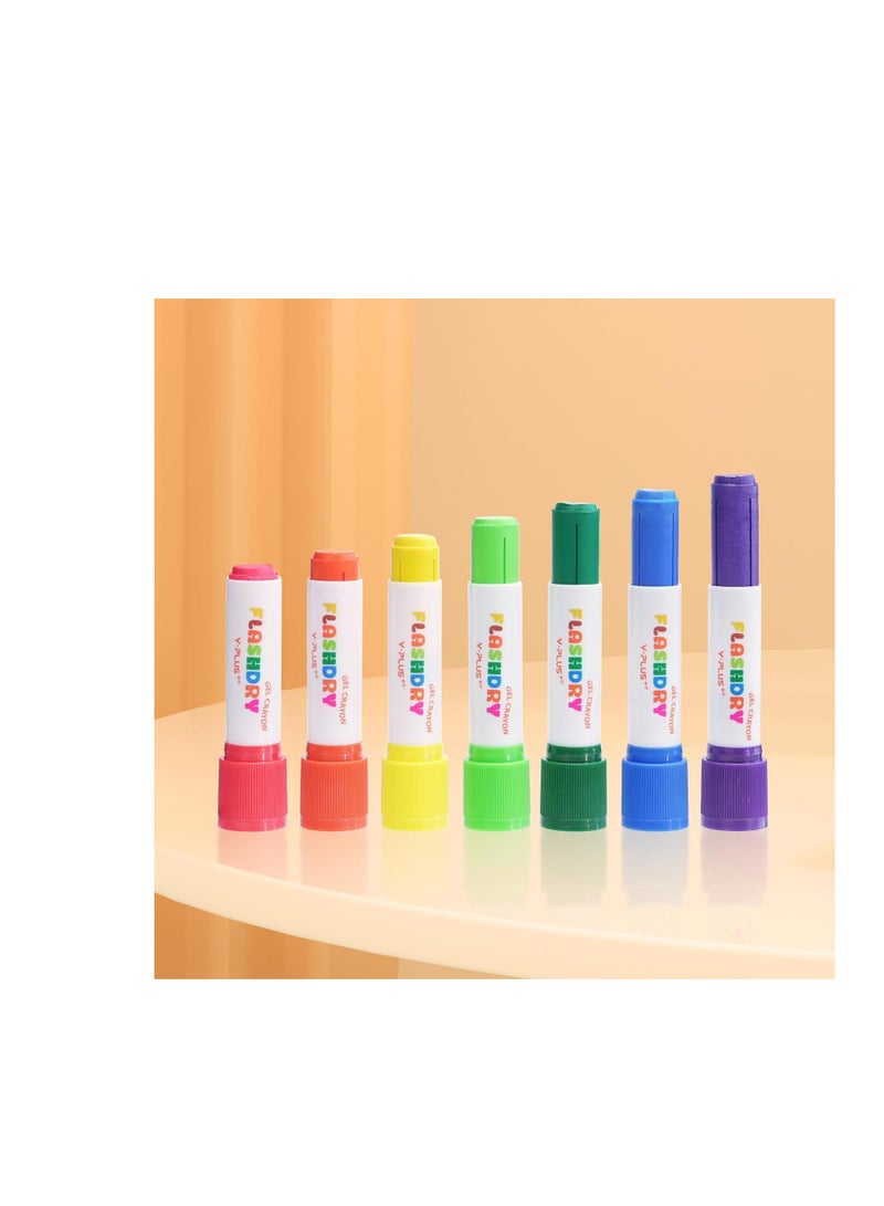 YPLUS Tempera Colouring Pencils - Colour-Intensive Wax Crayons and Colouring Sites in a Set, Perfect Toy for Children - Creative Drawing Made Easy - 6 Colours - Image 5