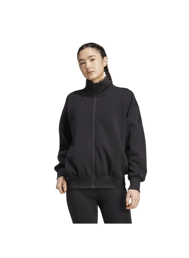 Adidas Adidas W All Szn Sl Fz Black Training Track Tops For Women XS