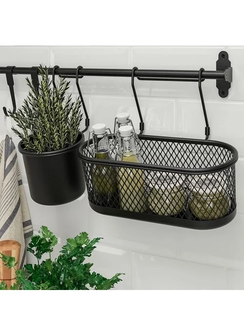 أيكيا cutlery holder, cutlery holder, 14x16 cm black color hanging