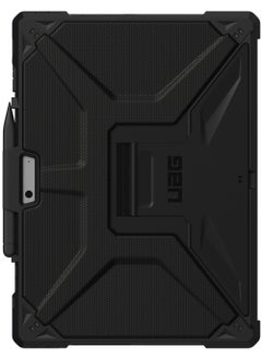 Urban Armor Gear UAG Metropolis Microsoft Surface Pro 11 / 10 / 9 Case Built-in Multi Angle Kickstand & Pen Holder Rugged Non-Slip Tactile Grip Exterior Heavy Duty Protective Cover - Black  - Image 3