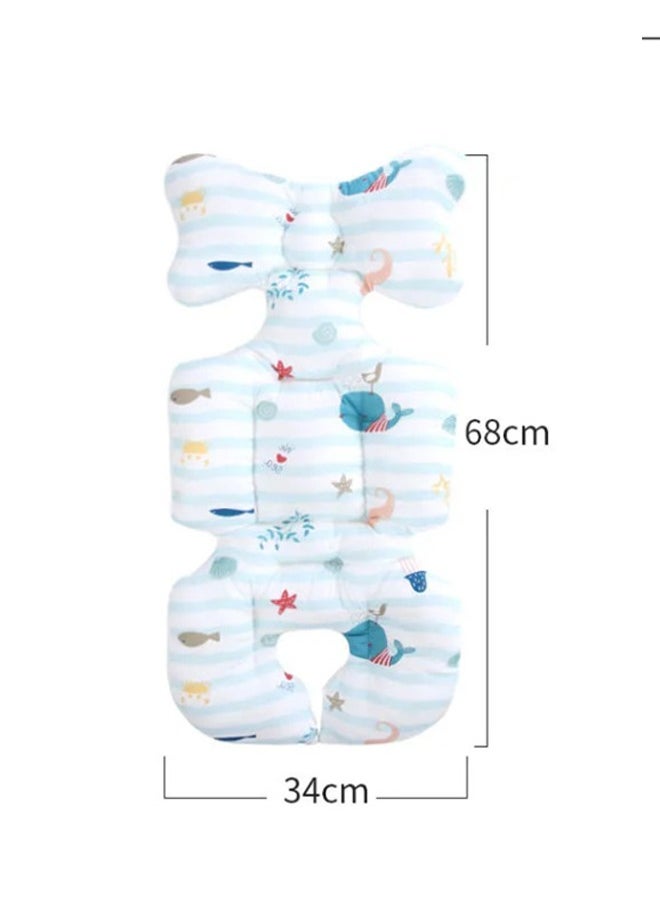 Generic Baby Car Seat Cushion for Stroller and Car Seat, Baby Stroller High Car Chair Seat Liner Mat, Universal Padding Liner Baby Stroller Cushion Baby Car Seat Cushion Universal Cotton Padding Liner Child Car Safety Seat Cushion  - Image 2