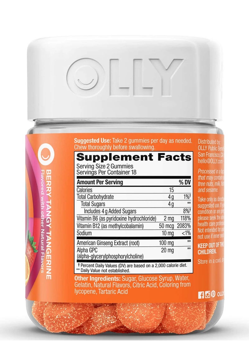 Laser Focus, Berry Tangerine Flavor - 36 Gummies