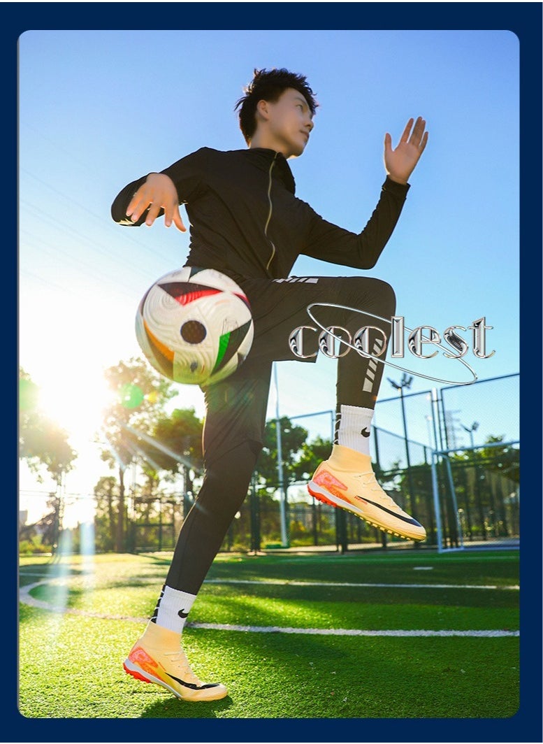 سكت شيكترو أحذية كرة قدم منخفضة الارتفاع، أحذية كرة قدم طويلة الارتفاع من نوع World Cup TF Broken-Spike Grass للطلاب والطالبات، أحذية رياضية عالية الارتفاع مخصصة  - Image 2