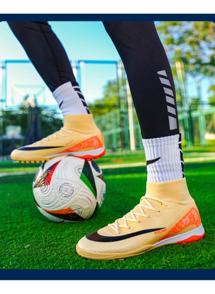 سكت شيكترو أحذية كرة قدم منخفضة الارتفاع، أحذية كرة قدم طويلة الارتفاع من نوع World Cup TF Broken-Spike Grass للطلاب والطالبات، أحذية رياضية عالية الارتفاع مخصصة  - Image 3
