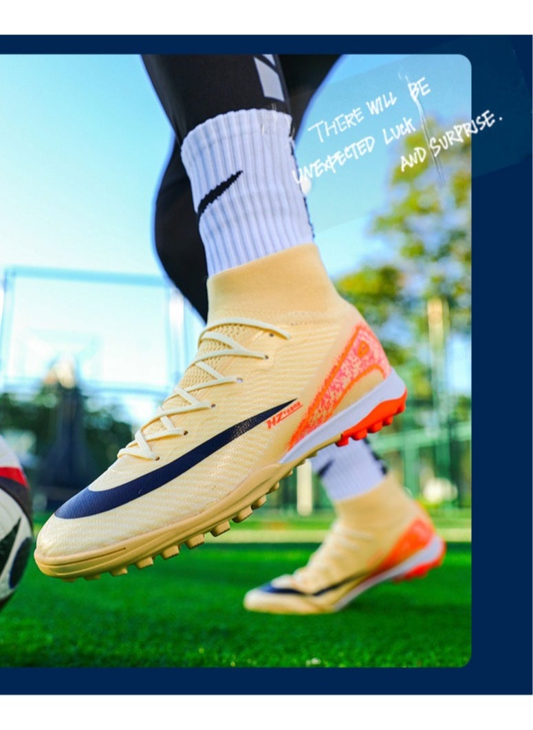سكت شيكترو أحذية كرة قدم منخفضة الارتفاع، أحذية كرة قدم طويلة الارتفاع من نوع World Cup TF Broken-Spike Grass للطلاب والطالبات، أحذية رياضية عالية الارتفاع مخصصة  - Image 5