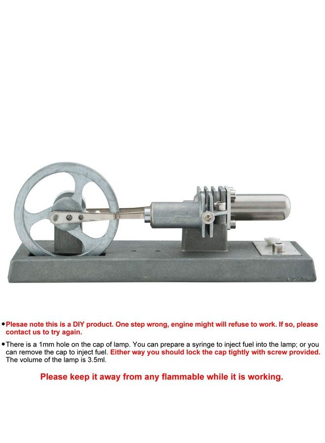 DjuiinoStar Hot Air Stirling Engine Assembly Kit: Spend 30 Minutes To Build Your Own Stirling Engine - Image 5