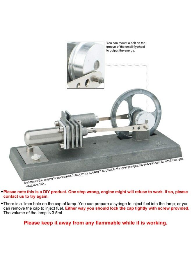DjuiinoStar Hot Air Stirling Engine Assembly Kit: Spend 30 Minutes To Build Your Own Stirling Engine - Image 4