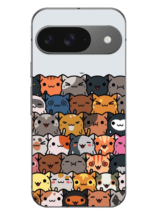 EYE CATCH Printed Protective Case Cover For Google Pixel 9 -  Cat Faces - Image 1