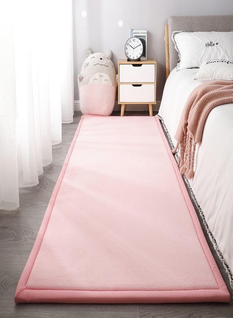 ليموس سجادة لعب كبيرة الحجم بسمك 2 سم من المخمل المرجاني الناعم القابل للغسل في غرف النوم سجادة ناعمة مضادة للانزلاق - Image 1