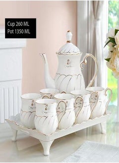 Household Modern European Style Ceramic Afternoon Tea Teapot Cups Coffee Tea Set With Tray - pzsku/ZD401CB42DC421BBF4FCFZ/45/_/1688365362/8eba1aa5-0997-4fd2-b3c0-a07a88f4598c