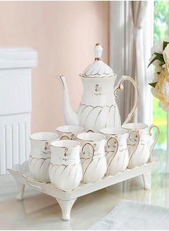 Household Modern European Style Ceramic Afternoon Tea Teapot Cups Coffee Tea Set With Tray - pzsku/ZD401CB42DC421BBF4FCFZ/45/_/1697108741/fc57501d-f346-4f4f-8e89-f1030b337218