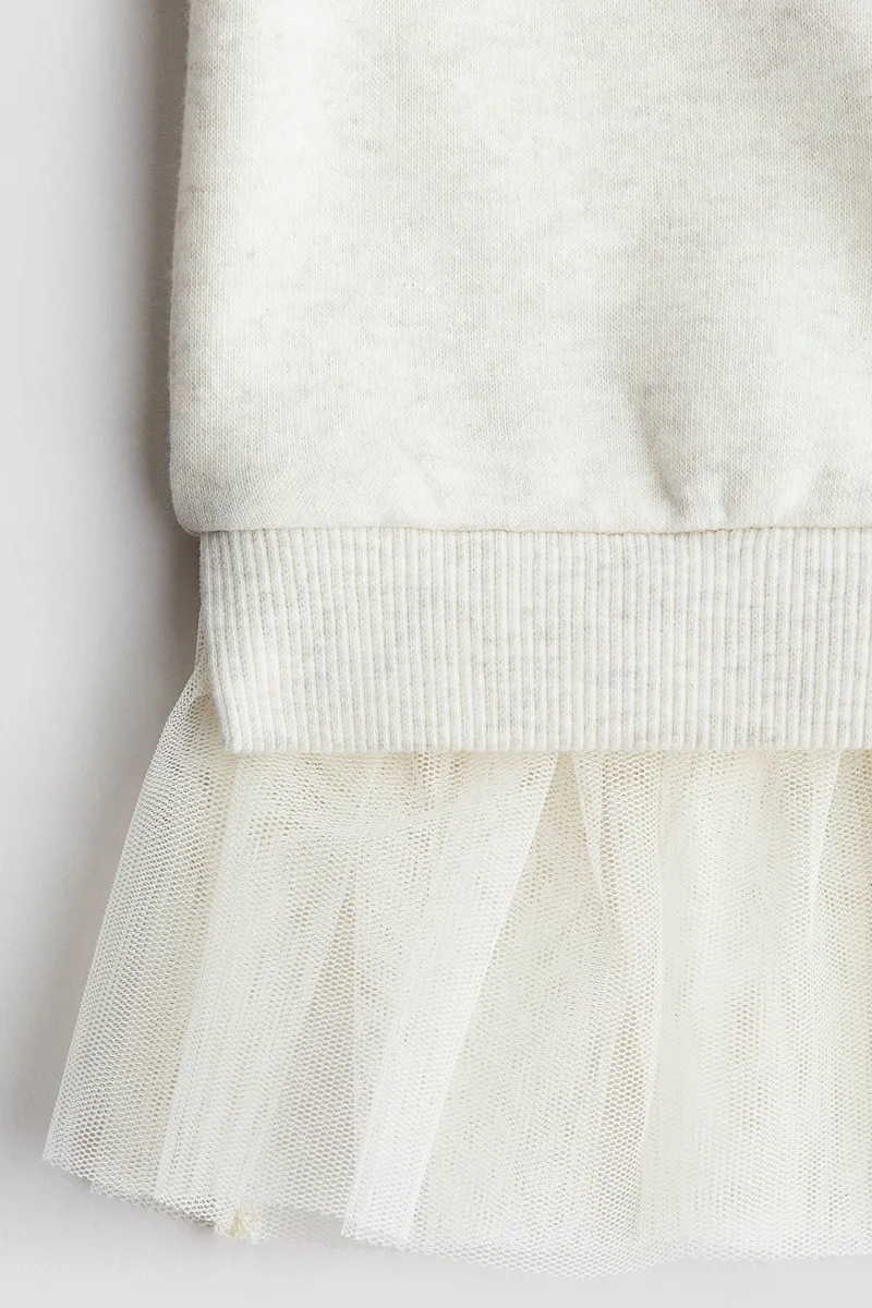 H&M Tulle-skirt sweatshirt dress