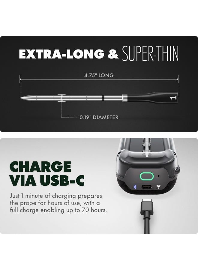 CHEF iQ Sense [2025 Model] | Smart Wireless Meat Thermometer | Ultra-Thin Probe | WiFi Unlimited Range | 1000°F Heat Safe | 5 Sensors | BBQ, Grill, Oven, Smoker, Air Fryer | Gen3 - Image 5