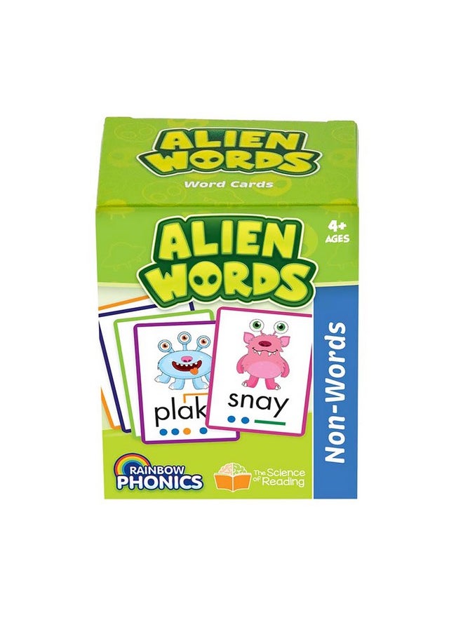 Junior Learning Junior Learning: Rainbow Phonics - Alien Words - 148 Word Cards, Flash Cards with Made Up Words to Help Learn Phonics, Level Based Cards, Kids Ages 4+  - Image 1