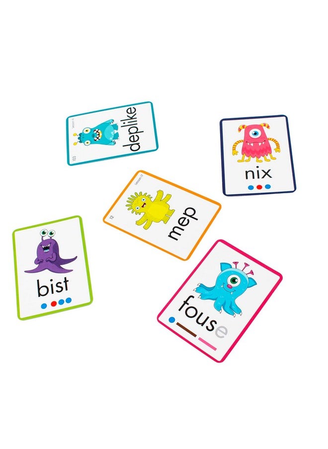 Junior Learning Junior Learning: Rainbow Phonics - Alien Words - 148 Word Cards, Flash Cards with Made Up Words to Help Learn Phonics, Level Based Cards, Kids Ages 4+  - Image 3