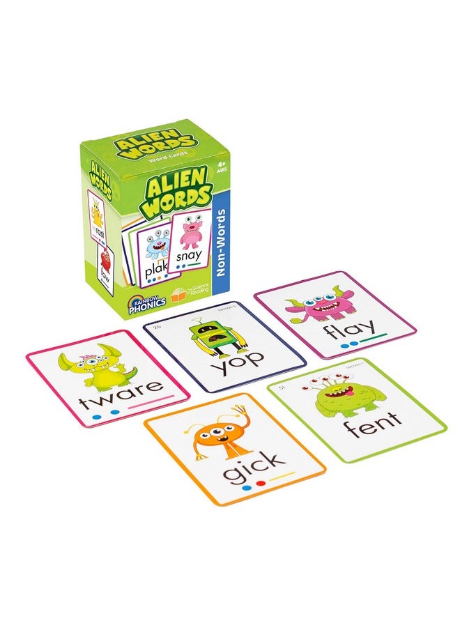 Junior Learning Junior Learning: Rainbow Phonics - Alien Words - 148 Word Cards, Flash Cards with Made Up Words to Help Learn Phonics, Level Based Cards, Kids Ages 4+  - Image 4