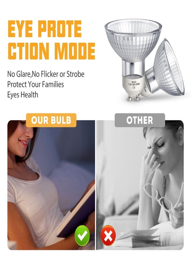 mlogiroa Light Bulbs(Pack of 4) - 50W 110V Wax Warmer Bulbs GU10 LED Bulbs with Long Lasting Lifespan Warm Light Dimmable Light Bulbs Replacemen for Candle Lamps,Wax Melt - Image 4