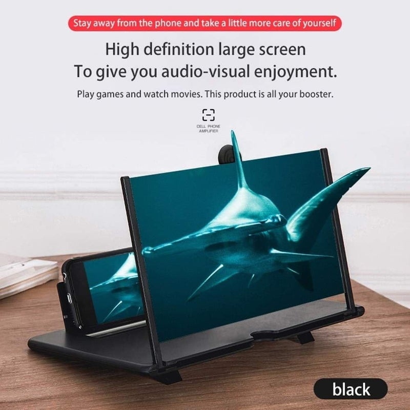 Geniuss Presents 85 Inches HD Mobile Screen Magnifier SM11 3D Smart Phone Movies Video Amplifier with Foldable Holder Stand Supports All Smartphones Black  - Image 4