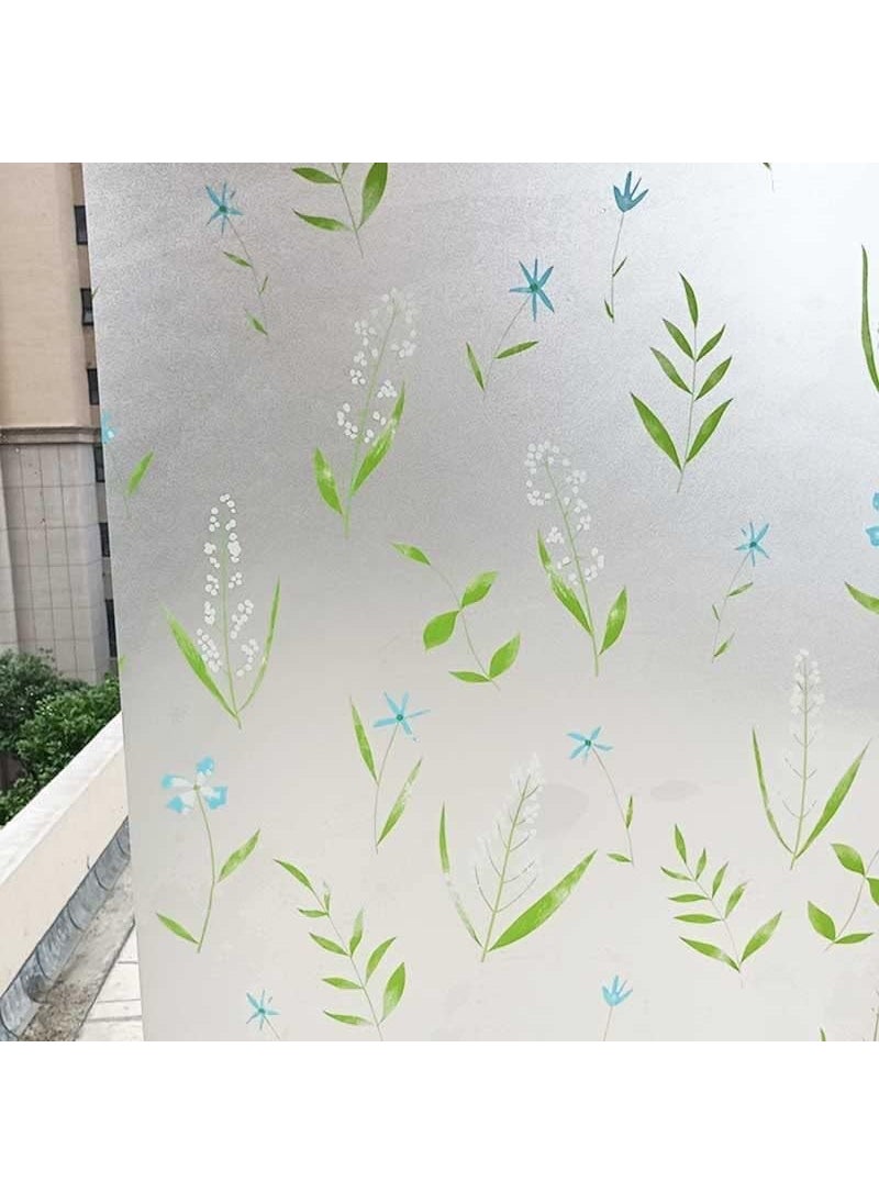 S-Sia Vendors-Good Purchase Good Care SSia VendorsGood Purchase Good Care Window Privacy Film Window Vinyl Glass Covering Stained Glass Decorative Film Frosted Static Window Clings 12In X 2 Ft Flower 