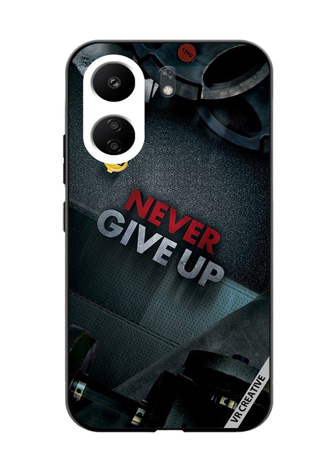 VR CREATIVE Protective Case Cover For Xiaomi Redmi 13C Never Give Up Design Multicolour - Image 1