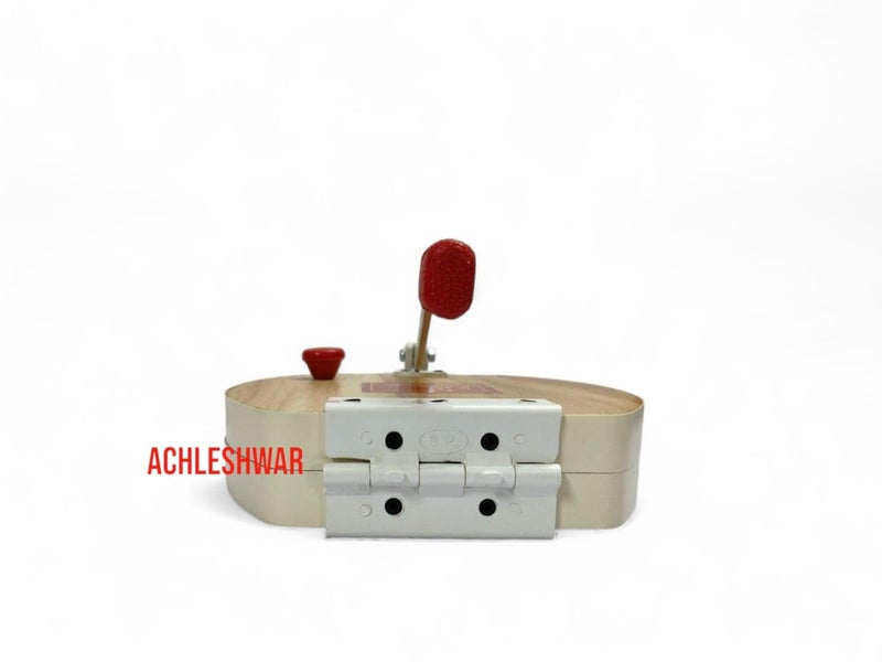 Achleshwar Wooden Manual Heavy Round Wooden Board Papad-Puri-khakhra Press Maker Plywood Machine with Iron Handle Roti Maker Press Machine with Handle for Kitchen Home - Image 4