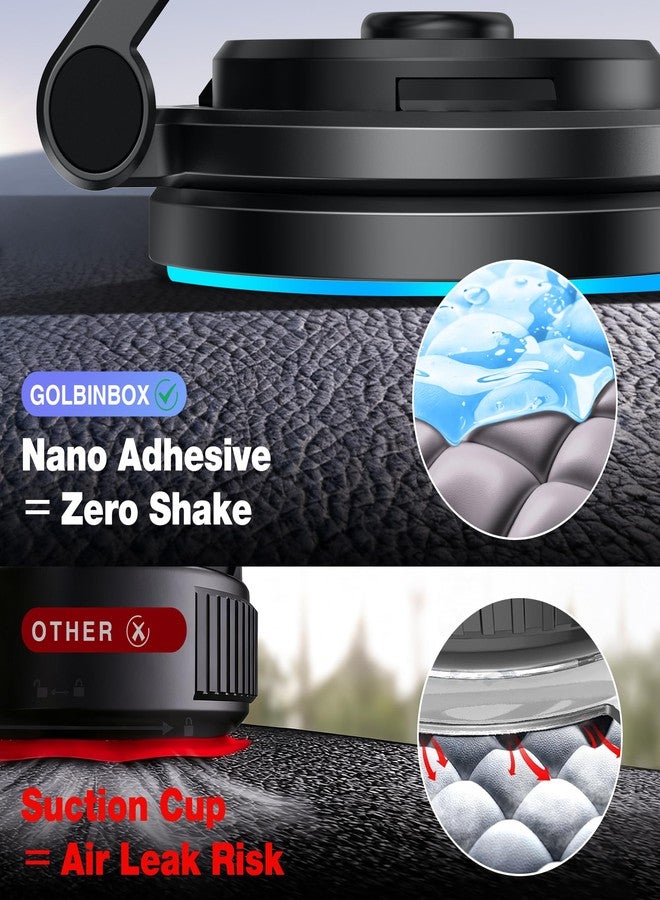 GolbinBox Car Phone Holder for MagSafe [360°Rotation] Metal Design iPhone Car Mount,Folding Car Mount [Detachable Base] Strong Magnetic Phone Holder for Car Dash,for iPhone 17 16 15 14 Pro Max, Black - Image 3