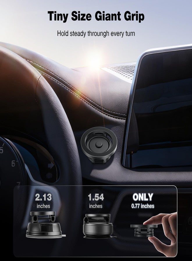 GolbinBox Car Phone Holder for MagSafe [360°Rotation] Metal Design iPhone Car Mount,Folding Car Mount [Detachable Base] Strong Magnetic Phone Holder for Car Dash,for iPhone 17 16 15 14 Pro Max, Black - Image 5