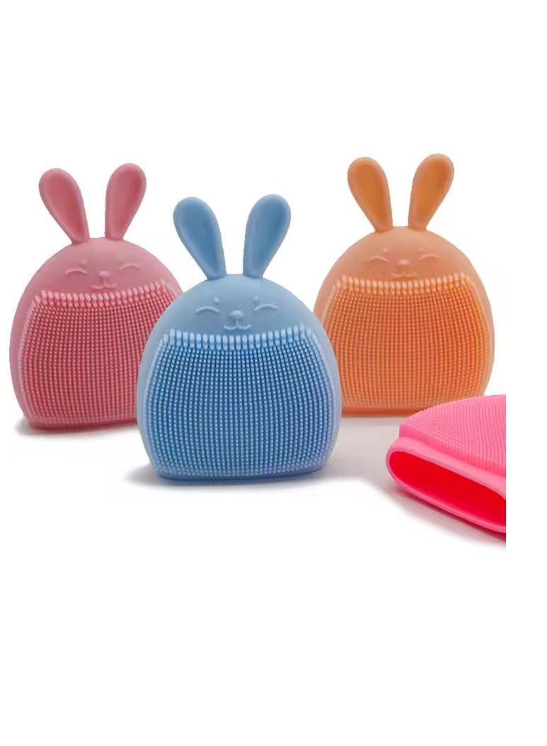 Manual Facial Cleansing Tool - Silicone - Orange - Image 2