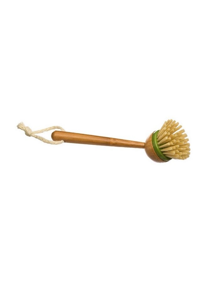 Five Simply Smart Wood & Clean Durable Bamboo Washing-Up Dish Brush Beige and Green 21 x 5.5 x 6.5 cm 141370 - Image 1